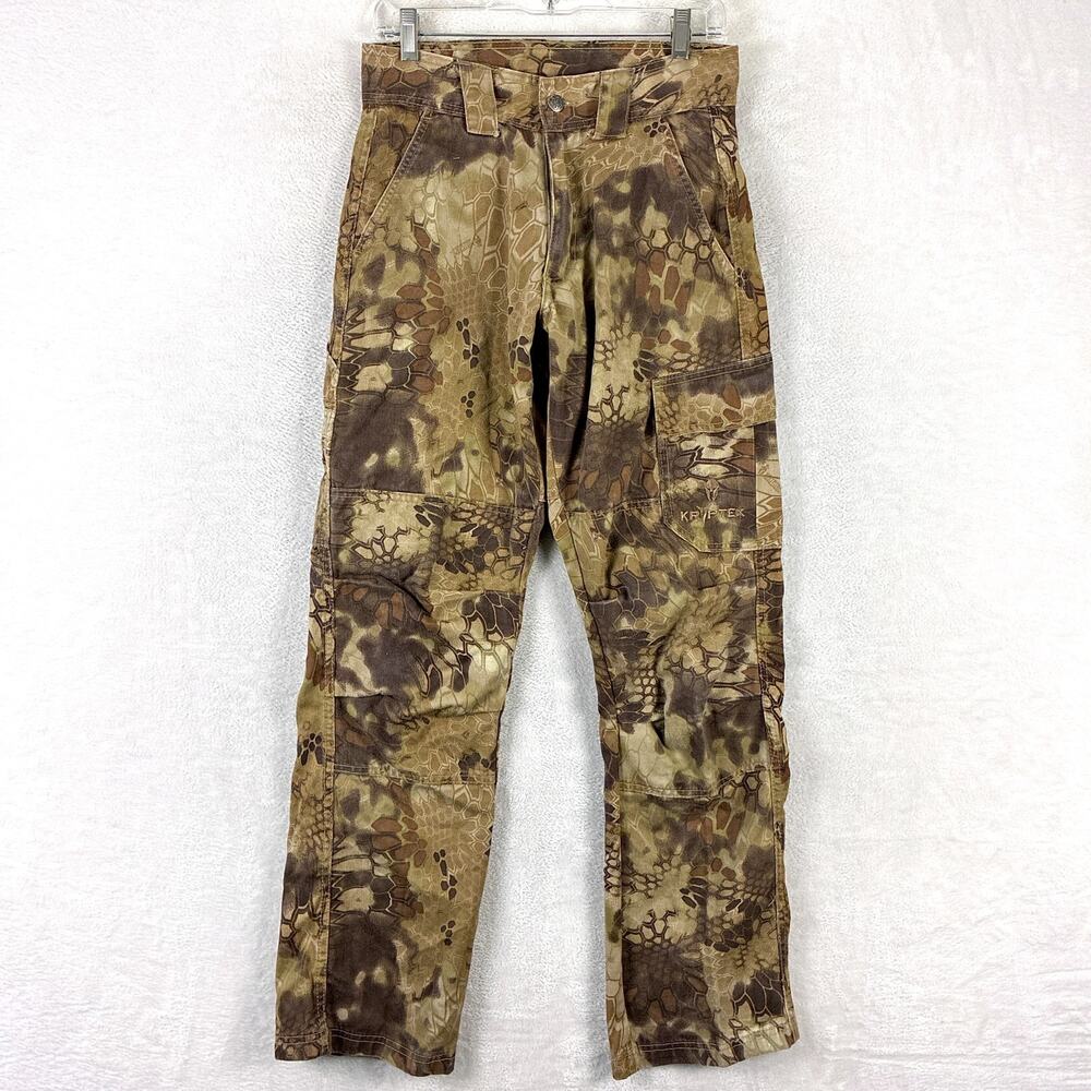 Kryptek Highlander Cargo Pants Mens XS Brown Camo Hunting Hiking Outdoors Nature